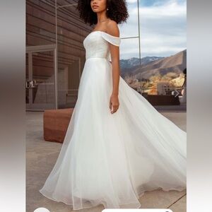 Off-the-Shoulder Jenny Yoo Bridal Bronte Gown